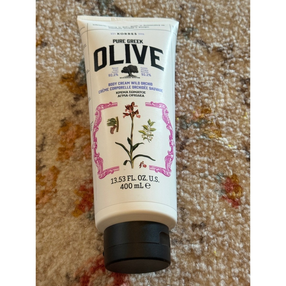 Korres Pure Greek Olive Body Cream Wild Orchid 13.53 fl oz 400 ml New Sealed